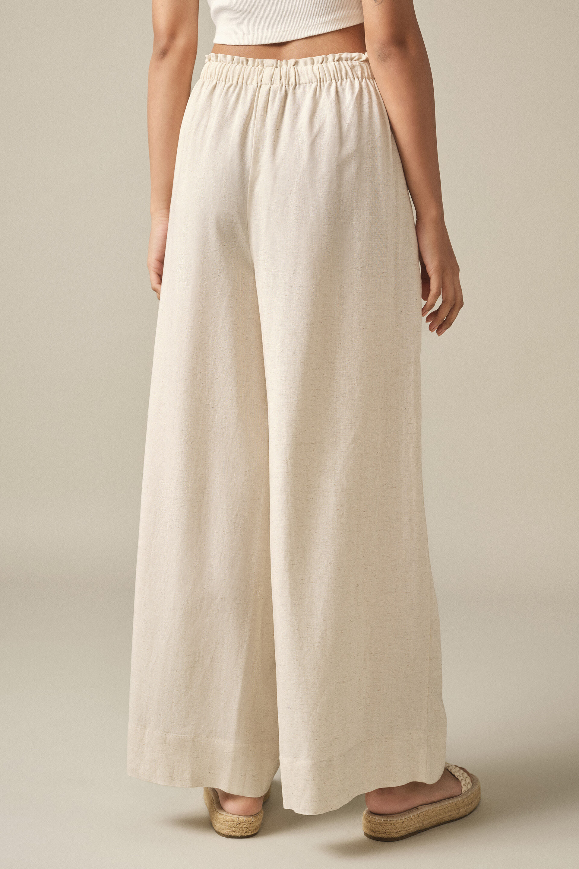 Flared Pants in Natural, Natural, image 4